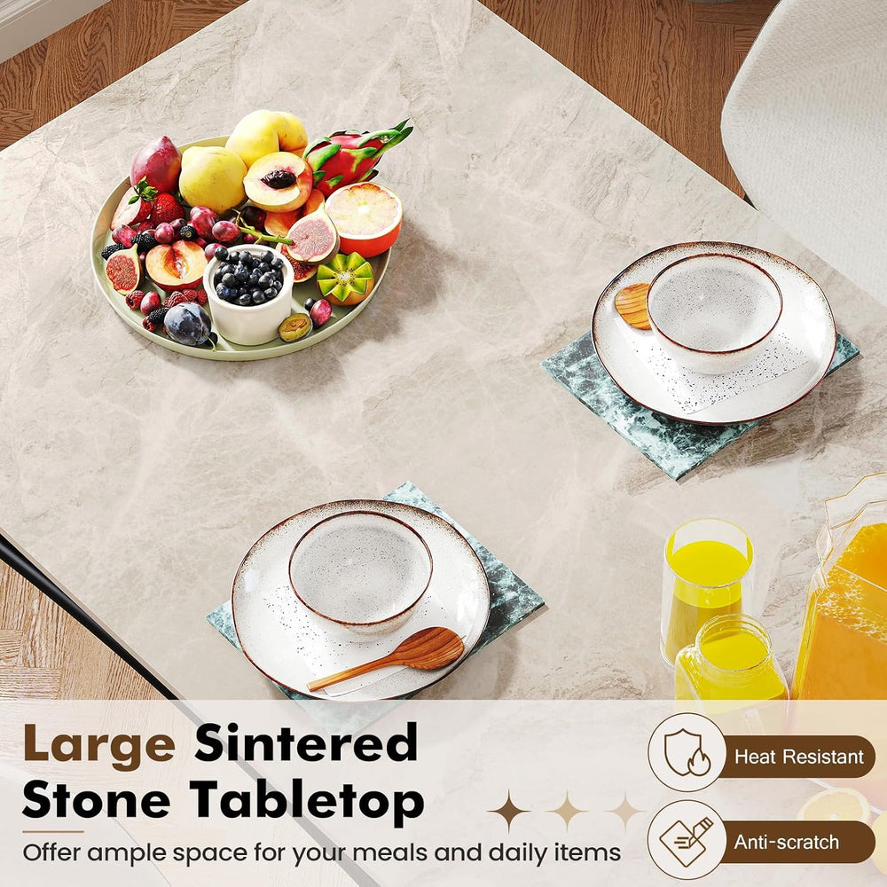 Giantex 43" Dining Table for 2-4, Rectangular Kitchen Table with Faux Ma...