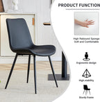 Extendable Dining Table Set for 6, 63-79 Inch Brown Kitchen Table Set with 6 Black Faux Leather Chairs,for Home,Kitchen Dining Room Farmhouse Wood Storage