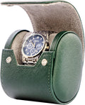MR.OKAY Single Watch Travel Case -Classic Leather Watch Case with Perfect Texture. Watch Carrying Case or Organizer for Storage And Display. Ideal Gift for Men Traveling, All Handmade by Artisans