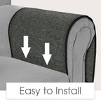 Joywell Remote Control Caddy for Chair Arm Couch Armrest Organizer Non Slip Sofa Armchair Caddie with 6 Pocket Storage for Magazine, Tablet, Phone, iPad, Dark Grey