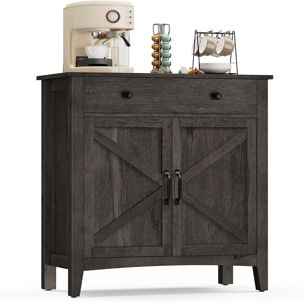 VASAGLE Buffet Cabinet, Coffee Bar with a Drawer, Adjustable Shelf