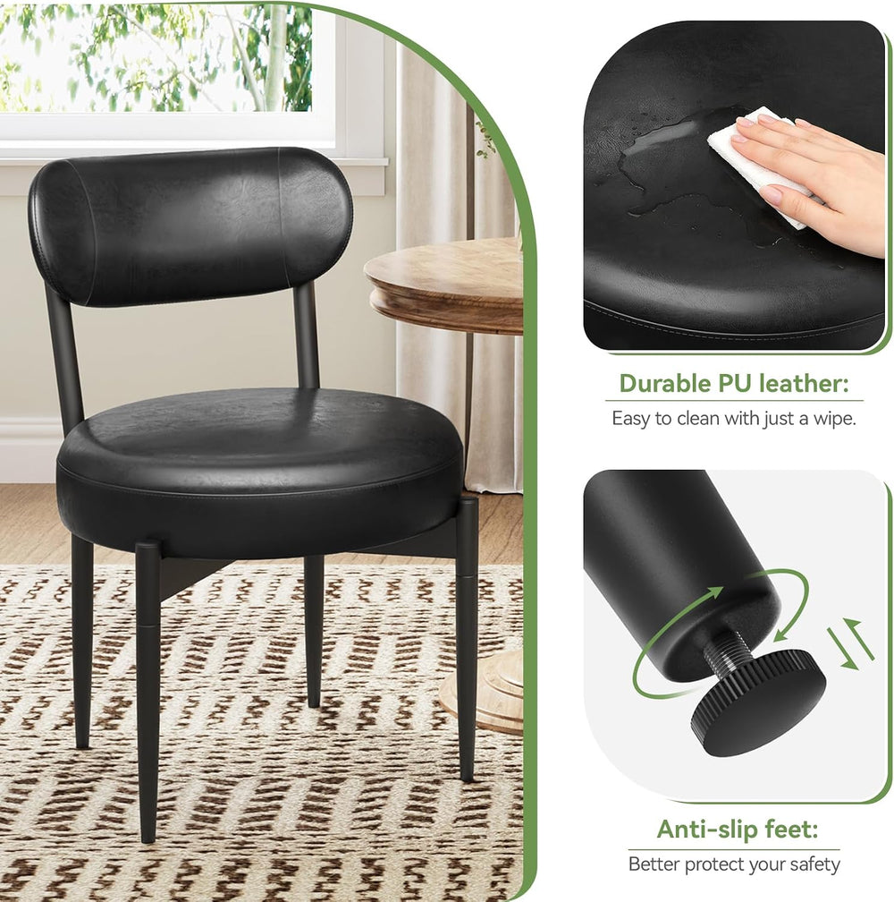 Welzona Upholstered Dining Chairs Set of 2, Dining Room Chairs with Sturdy Me...