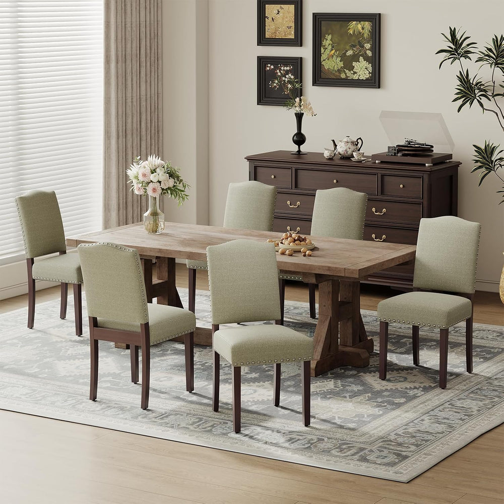 MALOL Upholstered Parsons Dining Chairs Set of 6, Modern Dining Room Chairs w...