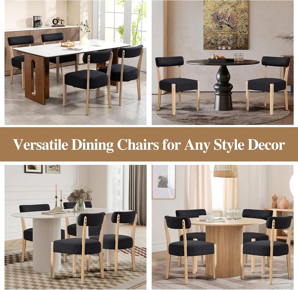 ZJhome Dining Chairs,Set of 2 Mid-Century Modern Wooden Kitchen Chairs with L...