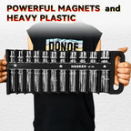 Magnetic Socket Holder Set with Handle, Portable Socket Organizer, Heavy Duty Socket Racks (Black, 1/2" Drive)