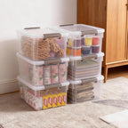 Citylife 17 QT Plastic Storage Bins with Lids Latching Stackable Storage Containers for Organizing Large Clear Storage Box for Garage, Craft, Toys, Closet, Home, 1 Pack
