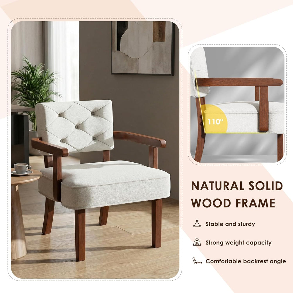 Versatile Accent Chair for Bedroom, Mid Century Modern Arm Chair, Butacas par...