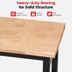 Work Bench for Garage Adjustable Workbenches with Storage 60 Inch Garage Workbench with Under Table Shelf, Pegboard, Power Outlets for Woodworking, Home, Office, Workshop