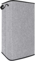 SNIGJAT Extra Large Laundry Hamper, 100 L Tall Laundry Basket with Sturdy Handles, Dirty Clothes Basket for Bedroom, Large Hamper, Sturdy Storage Organizer for Clothes Toys Grey