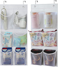2 Packs Narrow Over the Door/Wall Shoe Organizer Cruise, Small Hanging Shoe Rack for Closet with Clear Mesh Pocket for Bathroom, RV, Pantry, Camping (White)