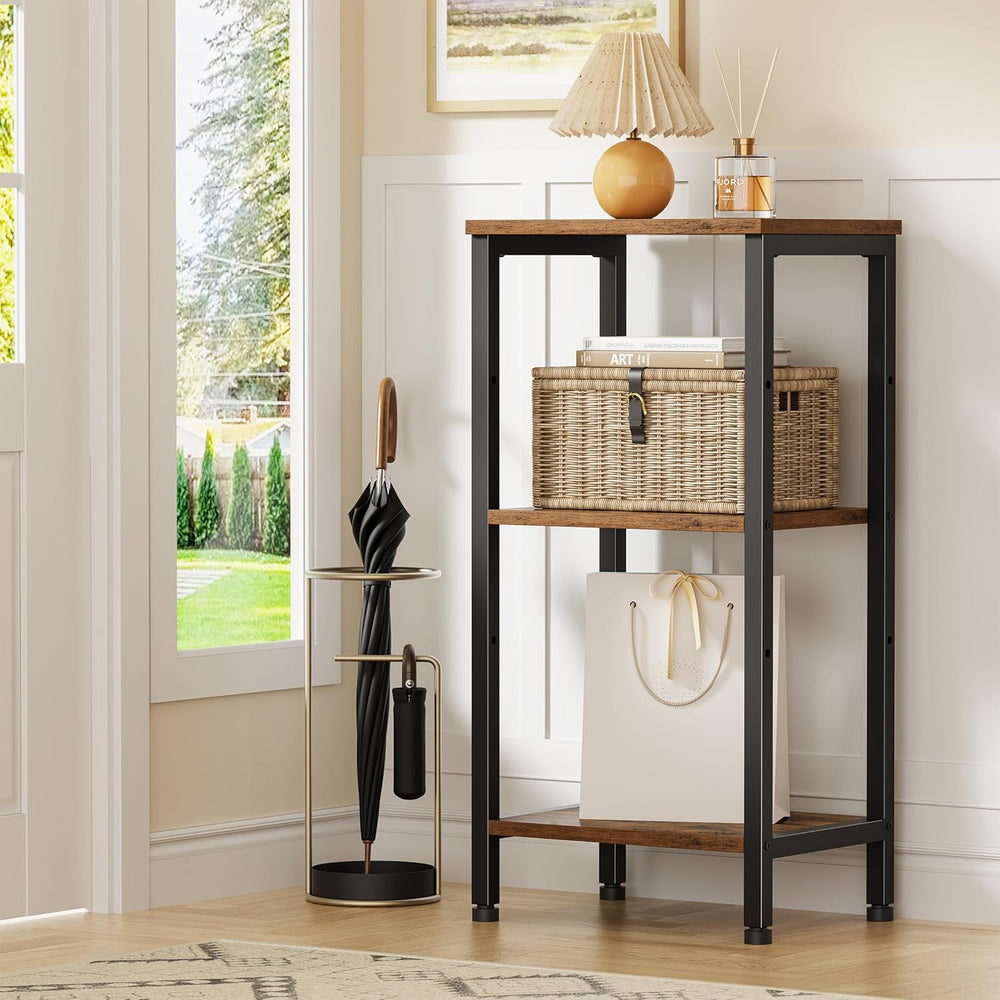Asgolion Small Side Table, Tall End Table with Adjustable Shelf, Accent Table...