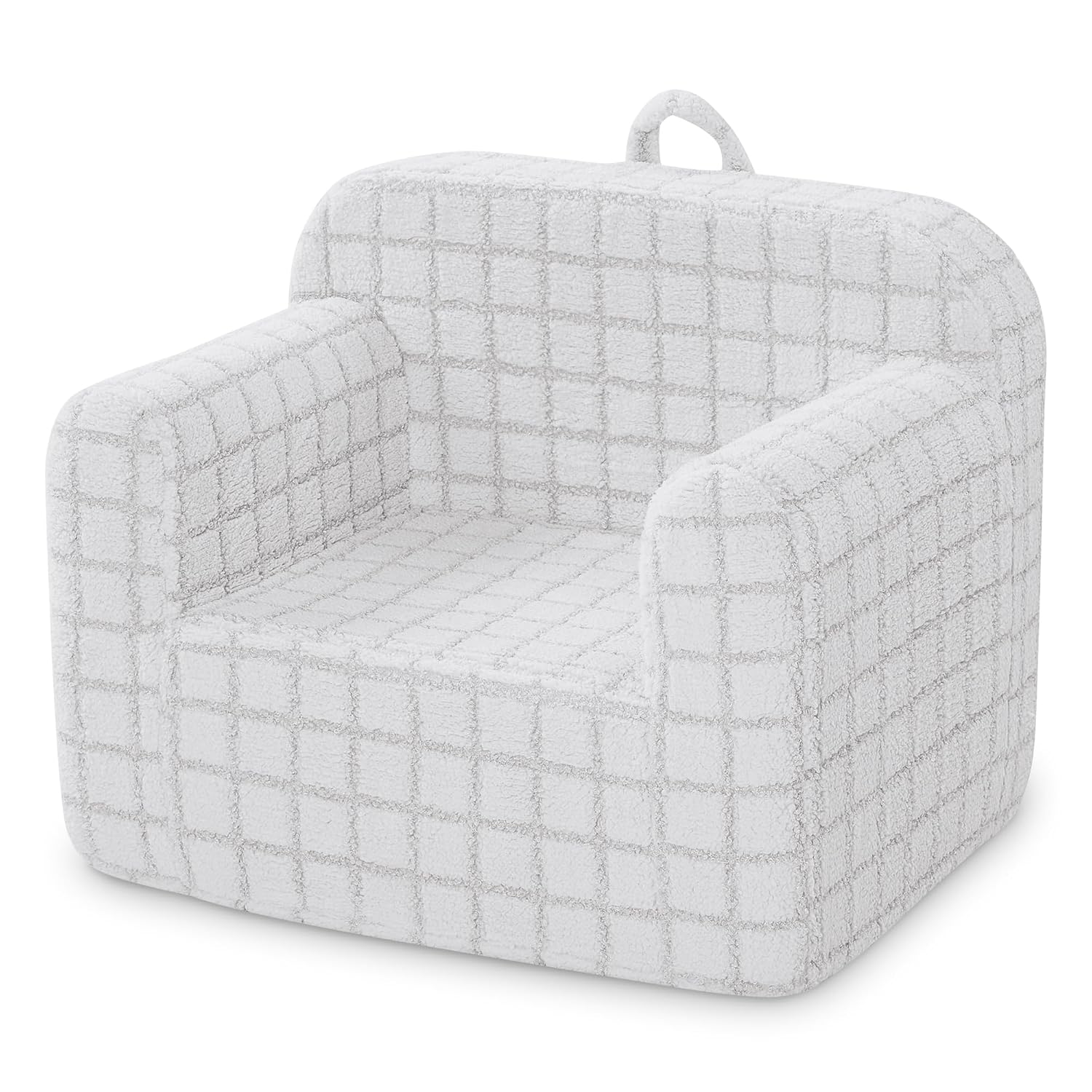 Delta Children Checkered Cozee Chair, Grey