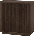 Henn&Hart 32" Wide Rectangular Accent Cabinet in Warm Brown, for Home, Living Room, Bedroom, Entertainment Room, Office