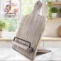 Wood Cookbook Stand Cookbook Holder: Kitchen Adjustable Cookbook Holder Recipe Stand for Counter Gray