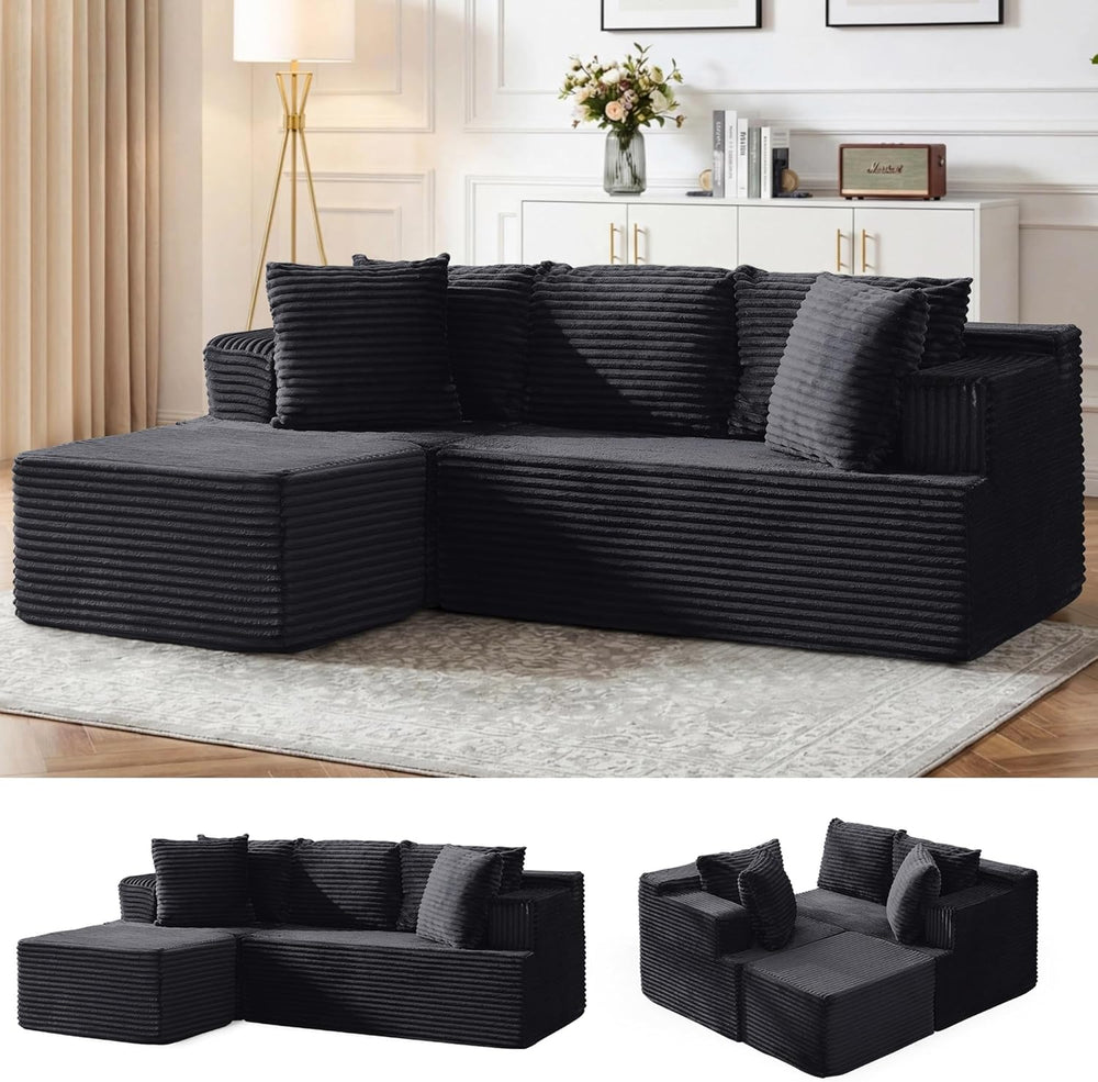 Korser Cloud Modular Sectional Sofa with L-Shaped, Couches for Living Room, F...