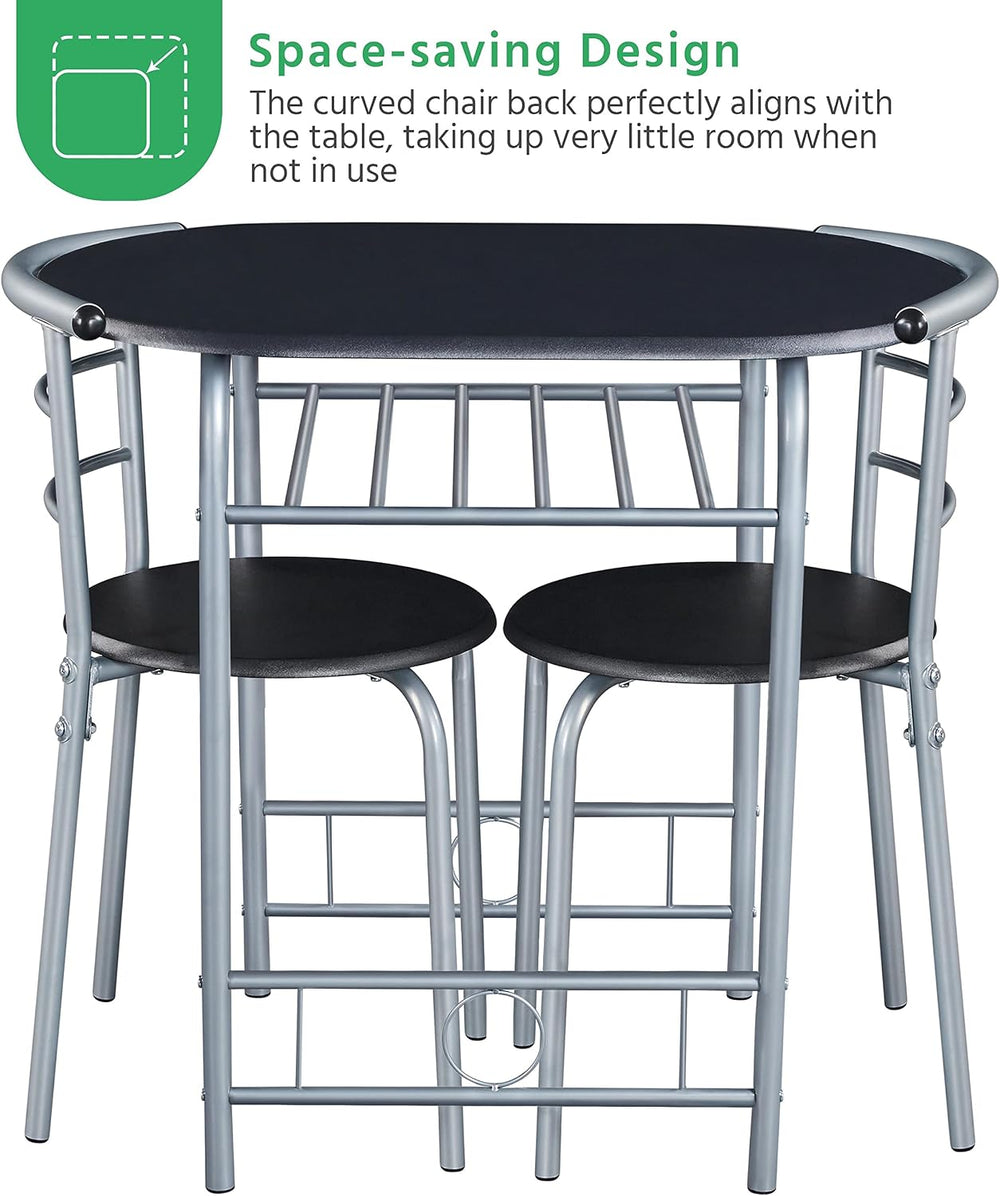 Yaheetech 3-Piece Dining Room Table Set, Kitchen Table & Chair Sets for 2...