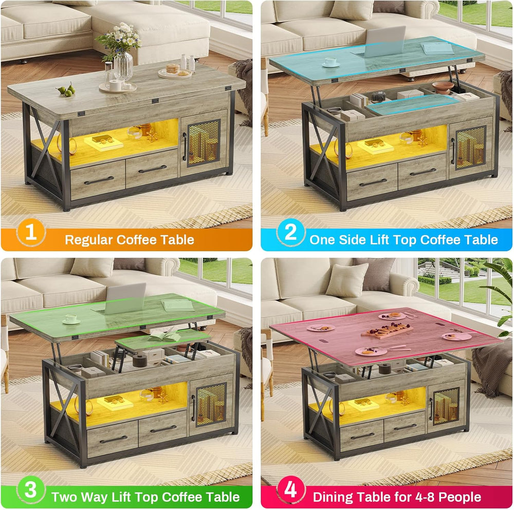 Itaar 40" Lift Top Coffee Table, 4 in 1 Coffee Tables with Storage Cabin...