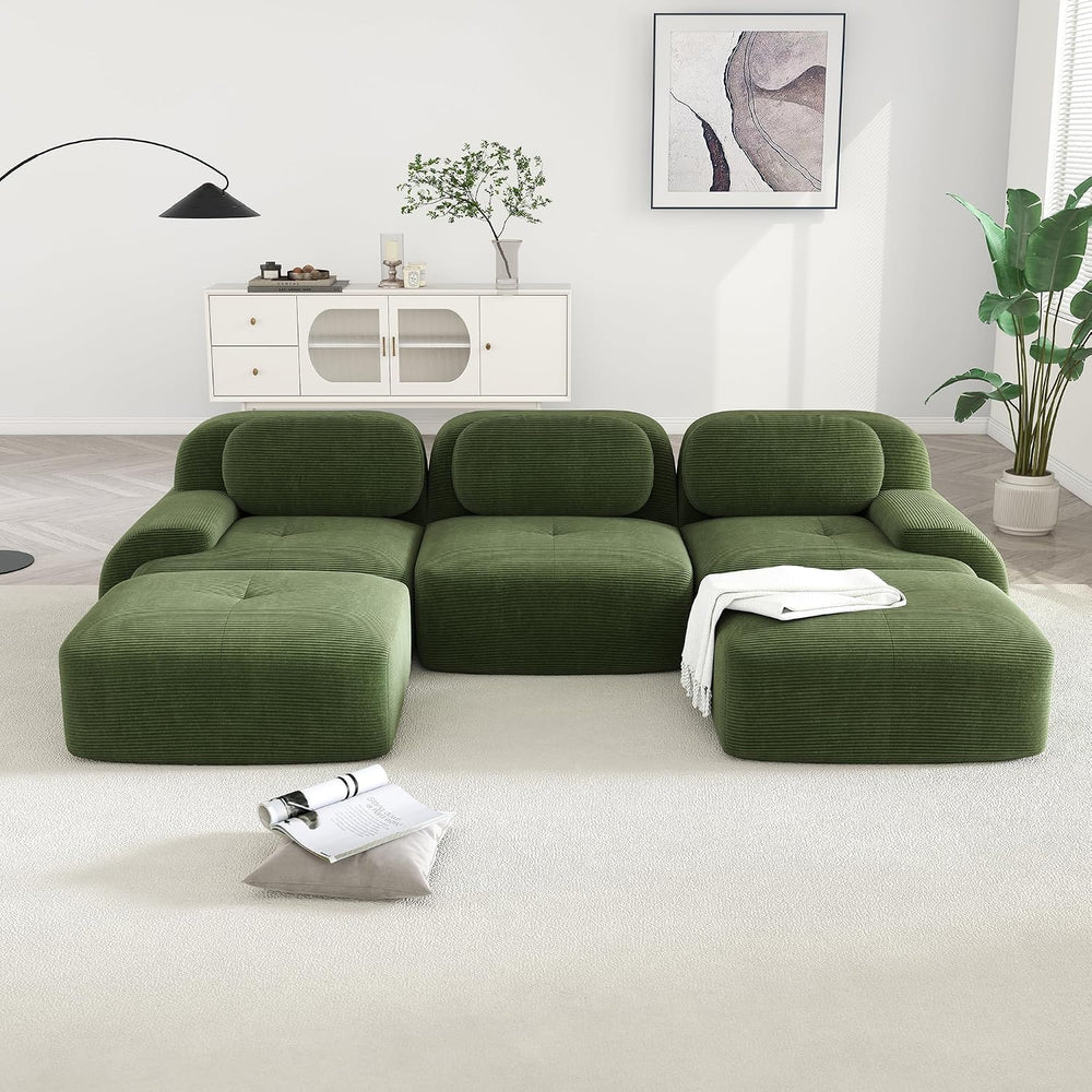 Modular Sectional Sofa Couch, U Shaped Sectional Couches for Living Room, Ove...