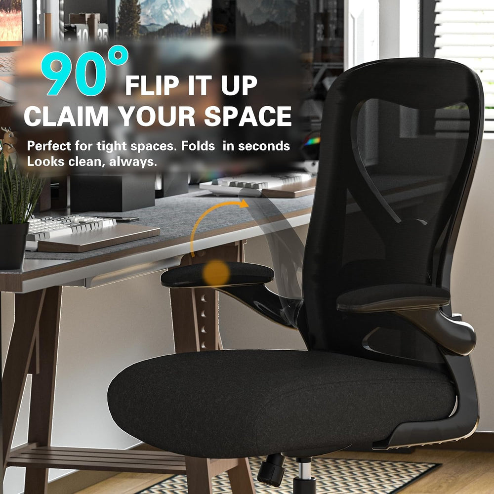 Ergonomic Home Office Chair, 4-Way Lumbar, Thick Cushion, 330LBS | Adjustable...