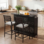 Kozyard Home Bar Cabinet with Storage Cabinet and Shelves | Black Indoor Bar Cabinet for Kitchen, Dining Room, Living Room, Home Bar Furniture