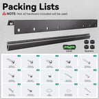 Auoace No Drill Drywall TV Wall Mount for 22 to 55 inch Small TV, up to 100 LBS, 1.1" Low Profile, No Stud Design, Easy Install with All Hardware, TVs Bracket for Most 32" 40" 43" 50" 52" 55" Screen