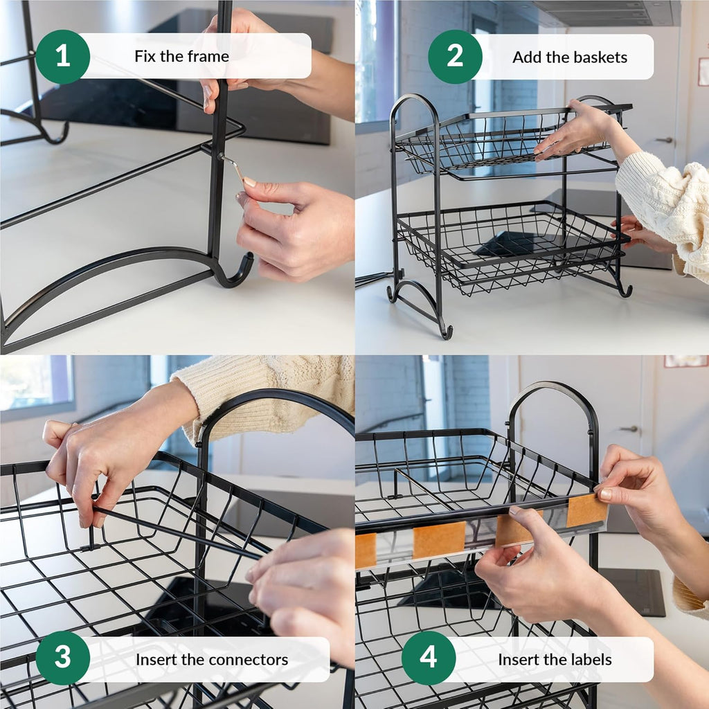ODOXIA Candy Display Rack | Stackable Candy Organizer | Snack Organizer For Countertop | Snack Shelf And Chip Rack For Stores | Snack Display For Counter | Snack Stand For Office 2-Pack