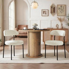 SoarFlash Kitchen Table and Chairs for 2, 31.5" Dining Table Set for 2 with Upholstered Chairs, 3 Piece Kitchen Table Set with Storage Shelf for Small Space, Apartment
