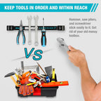 DURATECH 4 Pack 12" Magnetic Tool Holder Strip, Heavy Duty Magnetic Tool Bar, Magnetic Space Saving Tool Organizer with Mounting Screws for Garage, Workshop, Kitchen