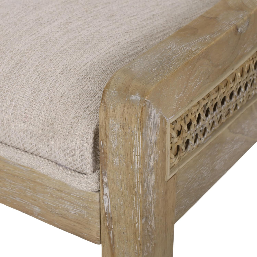 Maurers Upholstered Dining Chairs - Cane and Wood - Beige/Natural (Set of 2)