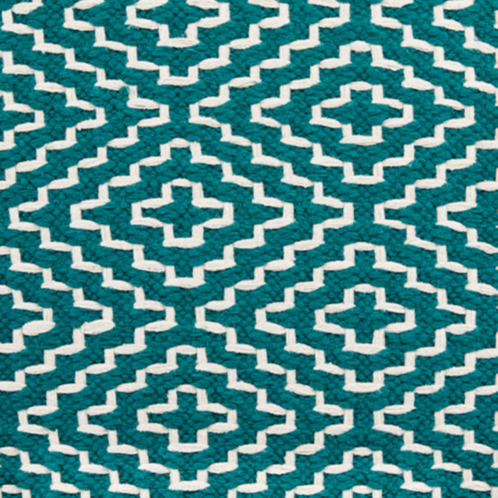Signature Design by Ashley Brynnsen Casual Handwoven Geometric Pouf, Green &a...