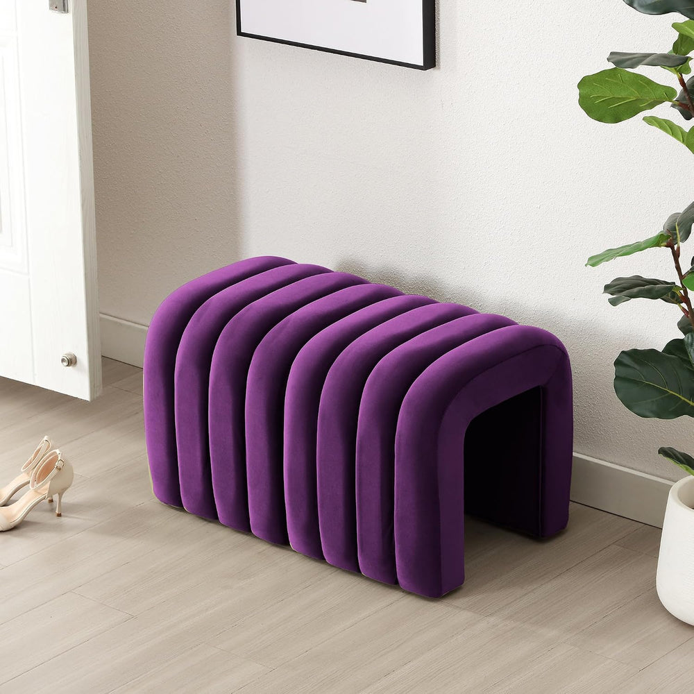 Multi-Functional Ottoman Stool Set of 2, Footrest for Couch, Modern Vanity St...