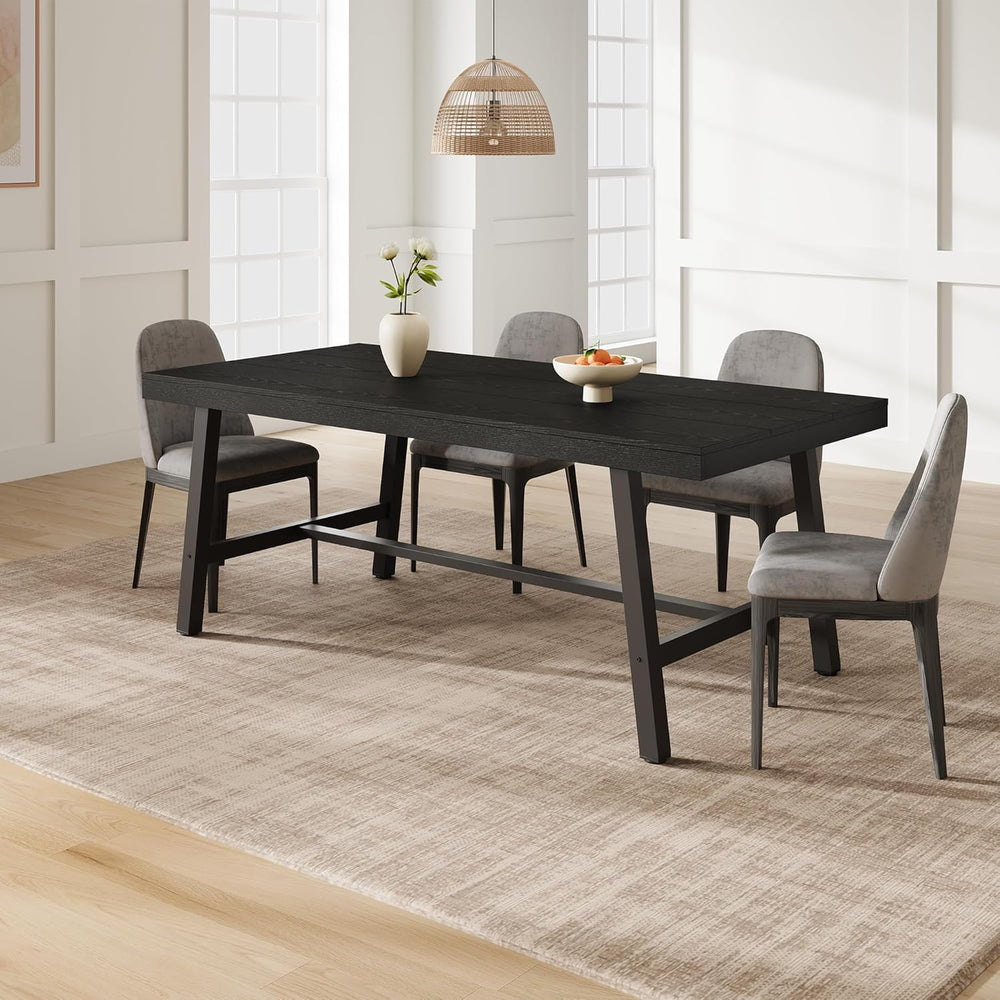 GarveeHome Industrial Dining Table for 6-8 People, 70.87" Long Large Kit...
