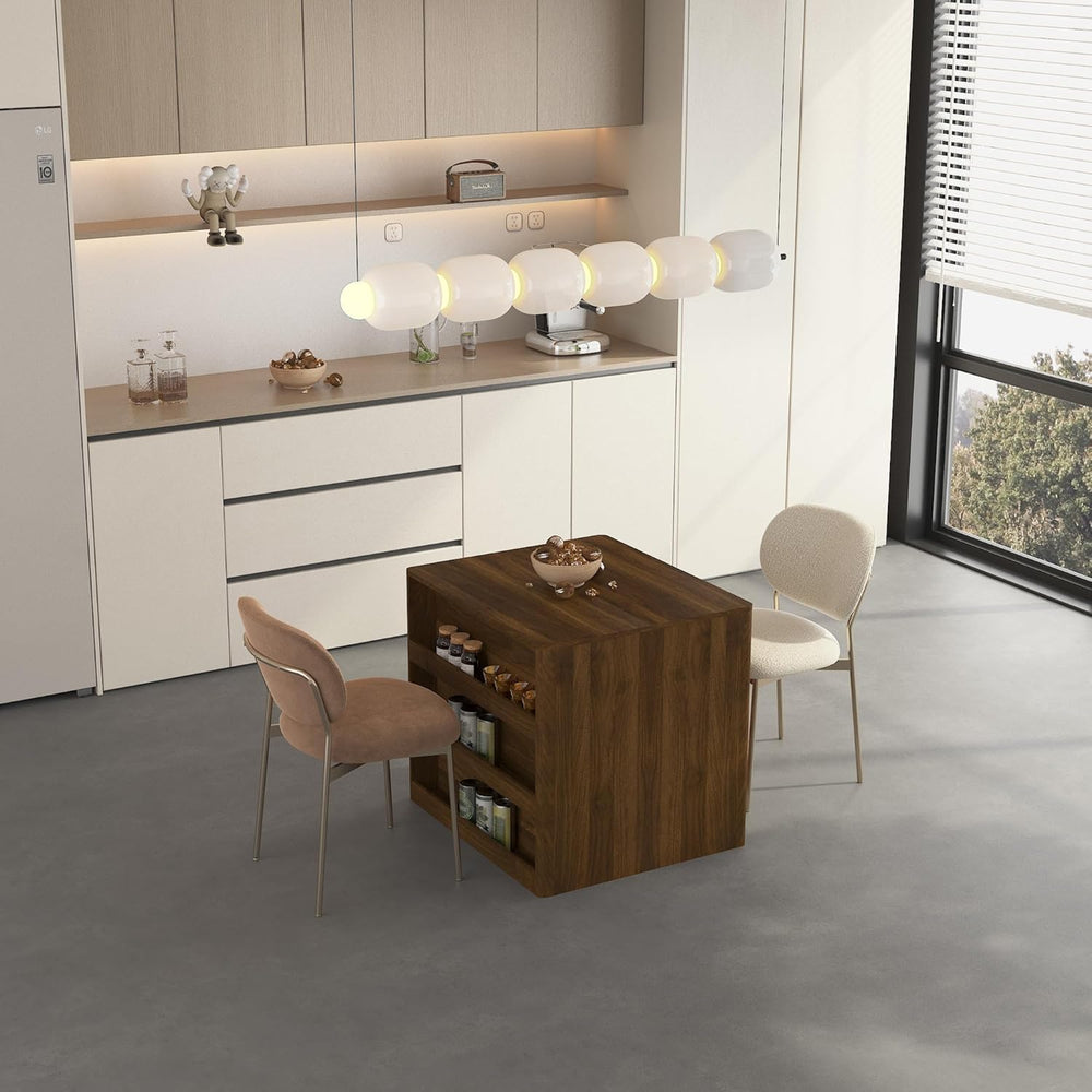 27.5"/122.8" Extendable Dining Table, Kitchen Dining Room Table wit...