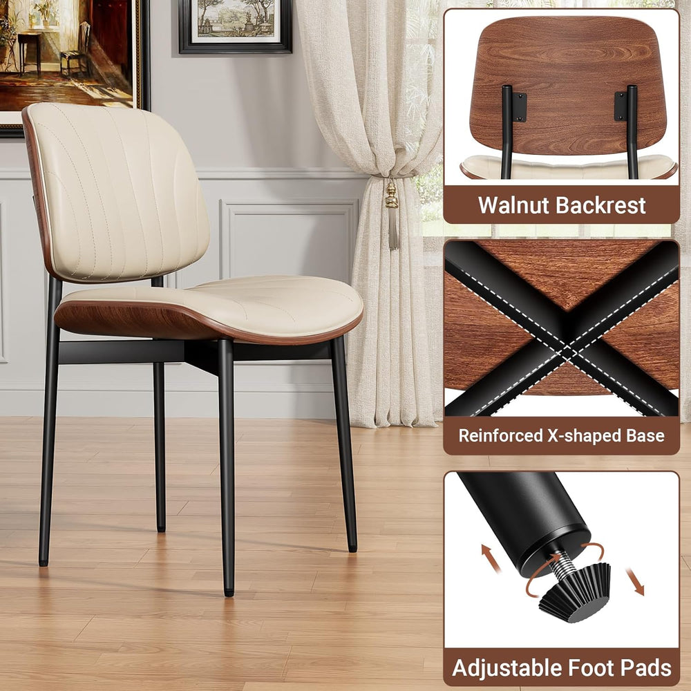 YaFiti Dining Chairs Set of 4, Dining Room and Kitchen Chairs, Mid Century Mo...