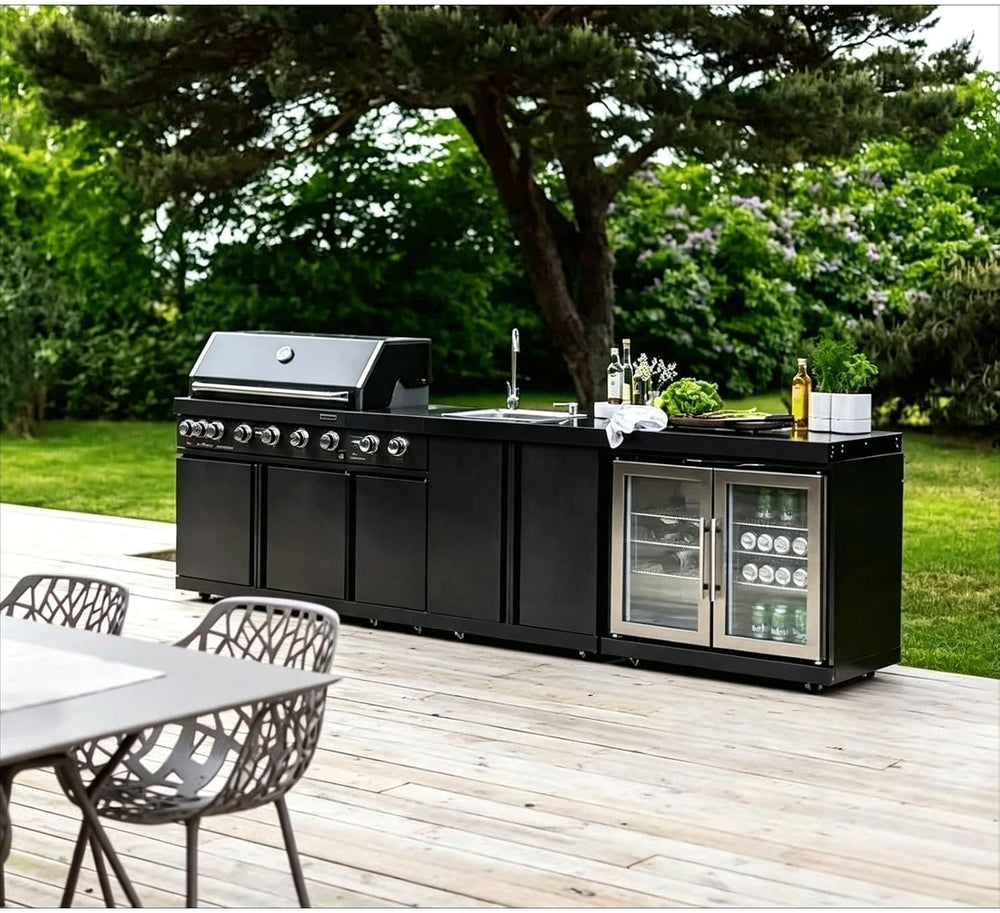 Outdoor Serving Station, Outdoor Kitchen Cabinet Island Set | Patio Garden Ki...