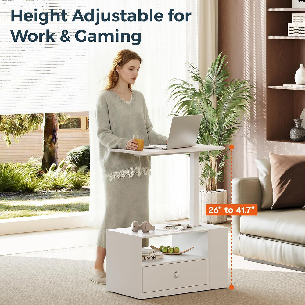 Nightstand, End Table with Drawers Storage, Wooden Night Stand for Living Roo...