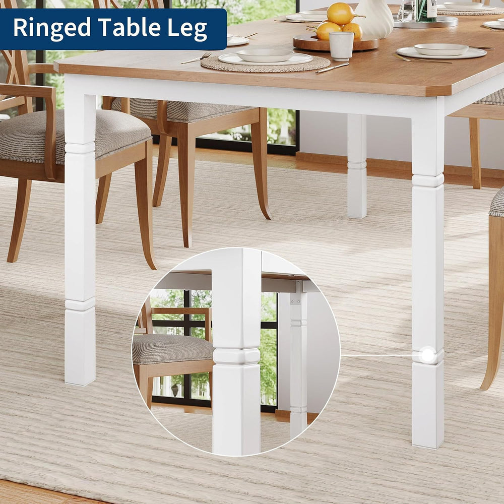 IDEALHOUSE 79" Dining Table for 6-8 People, Modern Rectangular Kitchen T...