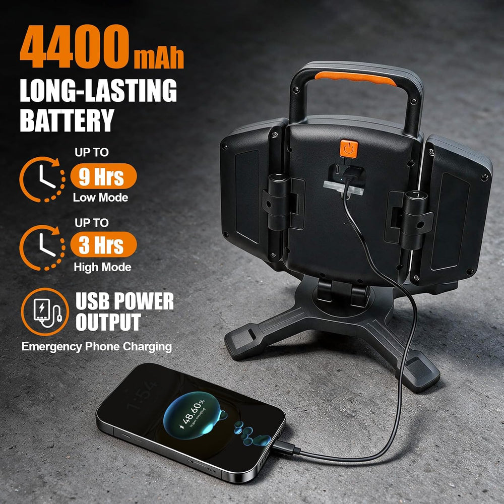 3000LM Rechargeable Work Light, Magnetic LED, Foldable & Portable