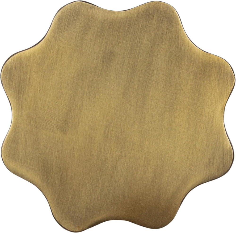 Kate and Laurel Pandey Modern Metal Wavy Drink Table, 9 x 9 x 22, Antique Bra...