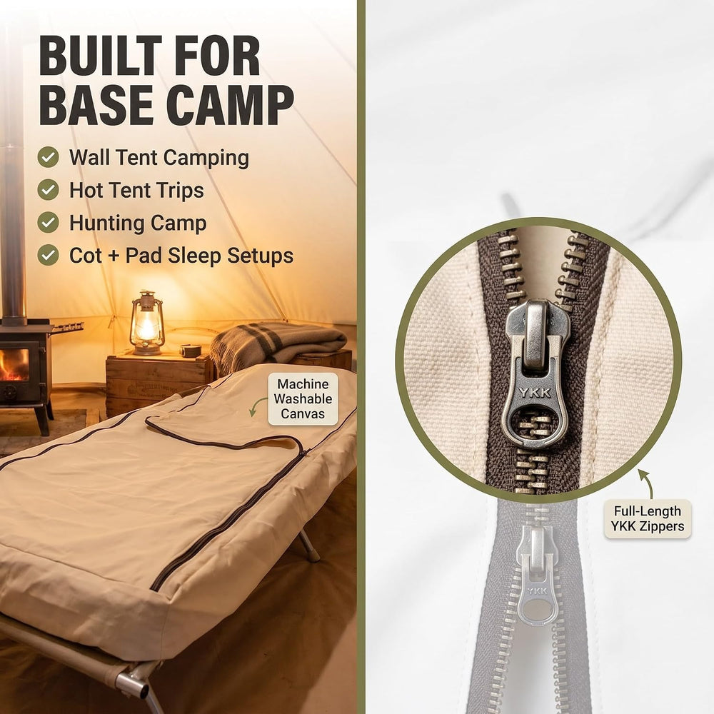 Canvas Sleeping Bag Cover | Oversized Sleeping Bag Protector