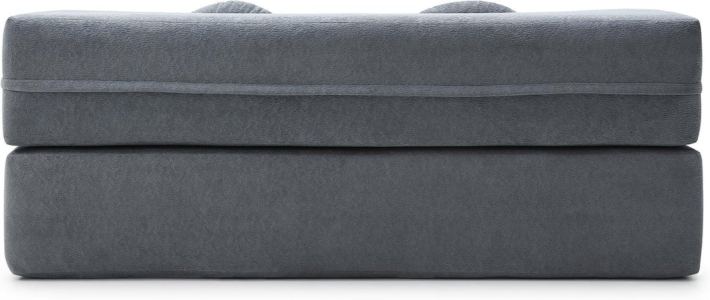 75" Convertible Folding Sofa Bed, 2-in-1 Full Size Floor Boneless Couch Bed, Loveseat sleeper Couch, Memory Foam Floor Sofa Sleeper SofaBed, Small couches for small spaces, No Assembly (Grey)