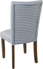HomePop Classic Parsons Dining Chair - Blue Geometric (Set of 2)