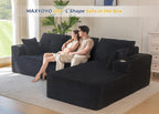 MAXYOYO Boneless Couch, 104-Inch L-Shape Sectional Sofa, Right-Facing Chaise