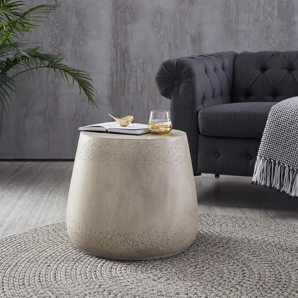 Modern Unique Design Side Table Indoor Outdoor Accent Table,Weatherproof Magn...