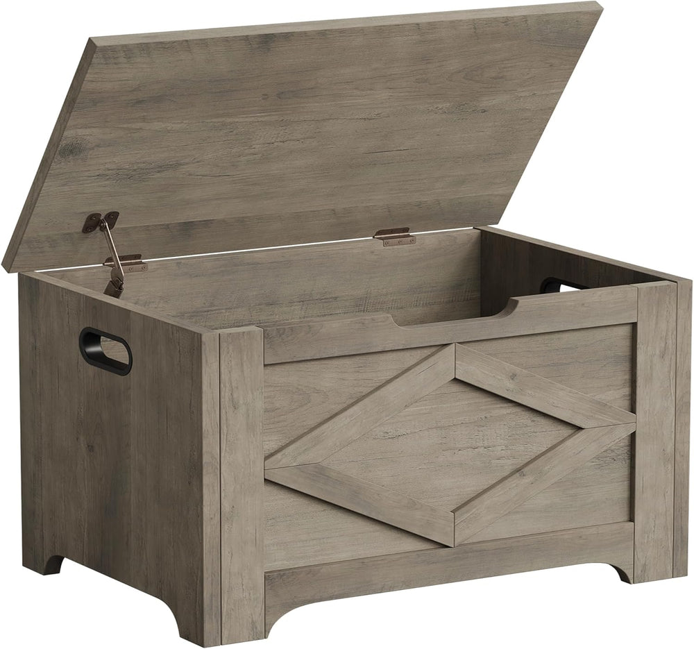 GAOMON Storage Chest, Storage Bench with Safety Hinge, Farmhouse Style Wooden...
