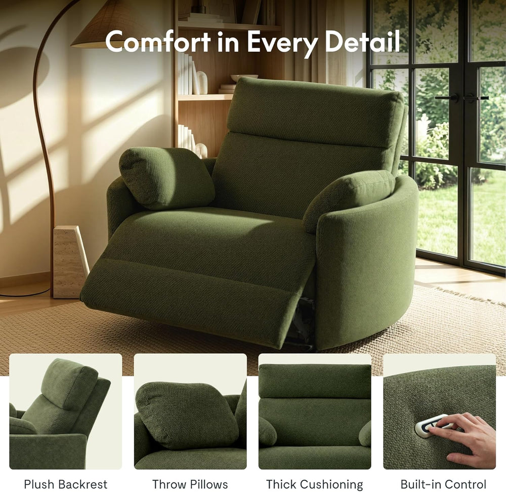 FLEXISPOT Mochi Oversized 54" Power Recliner Chair for Big & Tall, C...