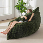 MAXYOYO Giant Bean Bag Chair with Pillow, 3 in 1 Convertible Bean Bag Chair for Adults with Removable Cover, Floor Cushion Stuffed Floor Lounger for Living Room Bedroom, Bubble Green