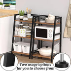 Bookshelf, Bookcase for Small Spaces, 3-Tier Shelf Bookcase, Short Shelf Storage Organizer for Living Room, Bedroom, Home Office, Kitchen, 11.8 "D x 16.5" W x 31.3 "H, Rustic Brown