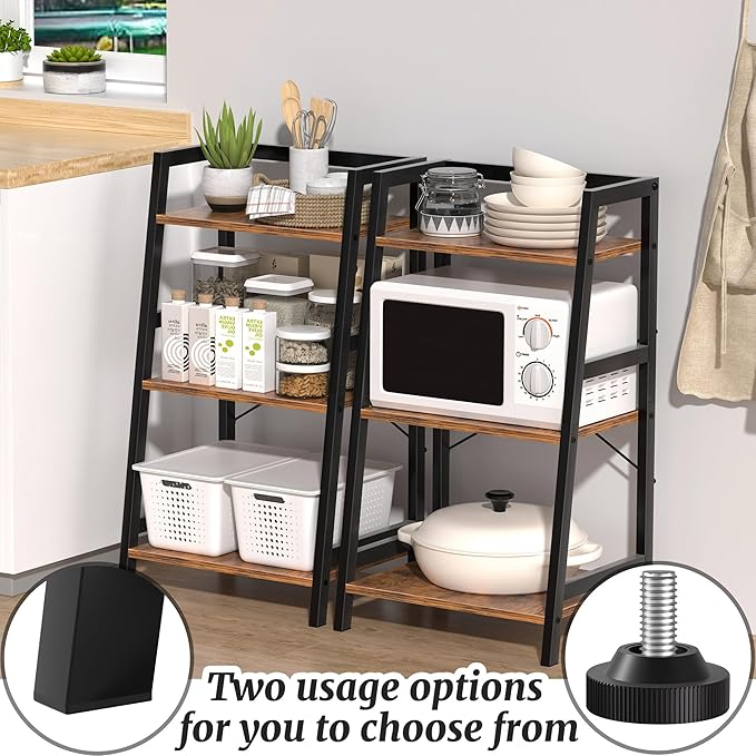Bookshelf, Bookcase for Small Spaces, 3-Tier Shelf Bookcase, Short Shelf Storage Organizer for Living Room, Bedroom, Home Office, Kitchen, 11.8 "D x 16.5" W x 31.3 "H, Rustic Brown