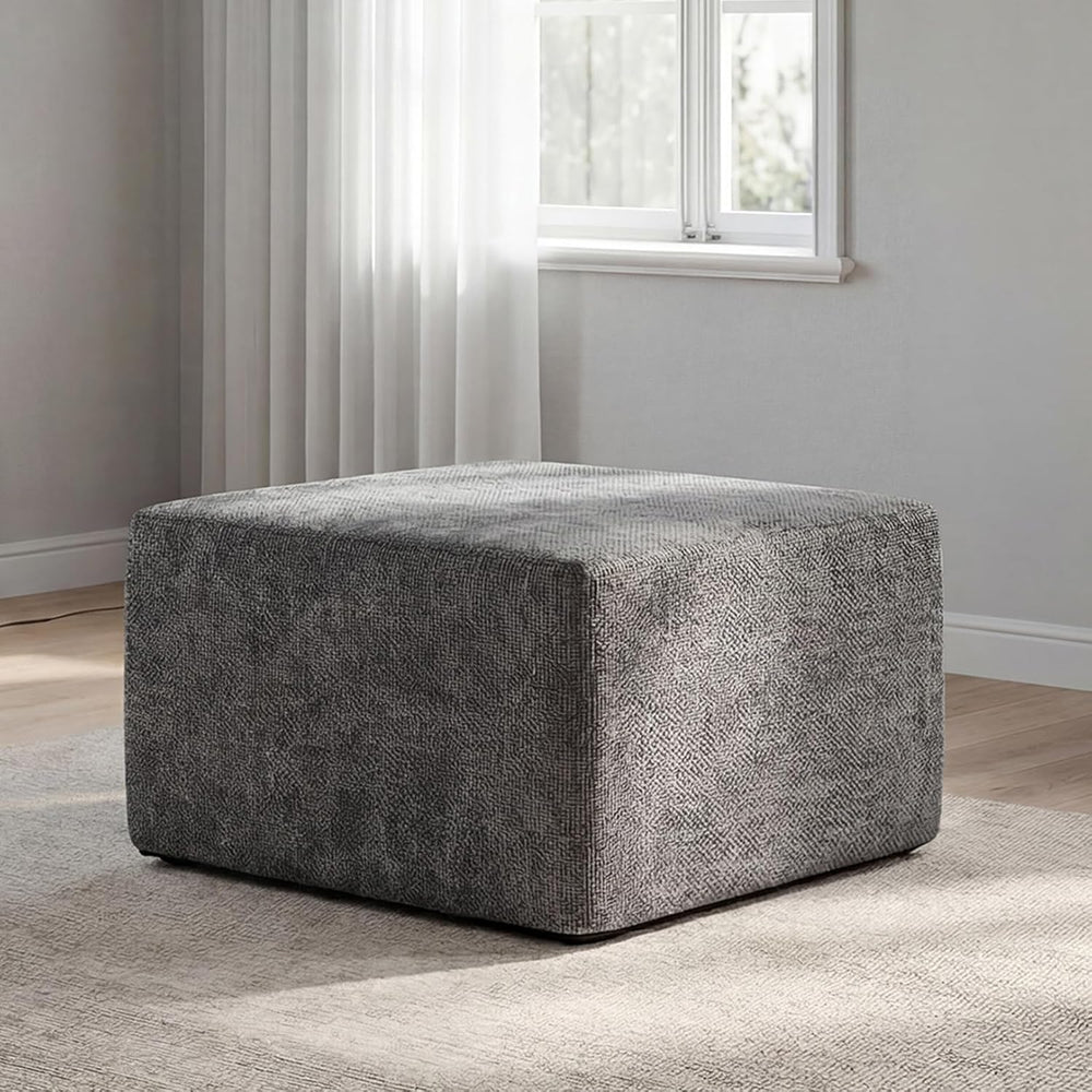 MONVANE 27.5" Square Ottoman, Modular Foot Rest, Grey | Matches Modular ...